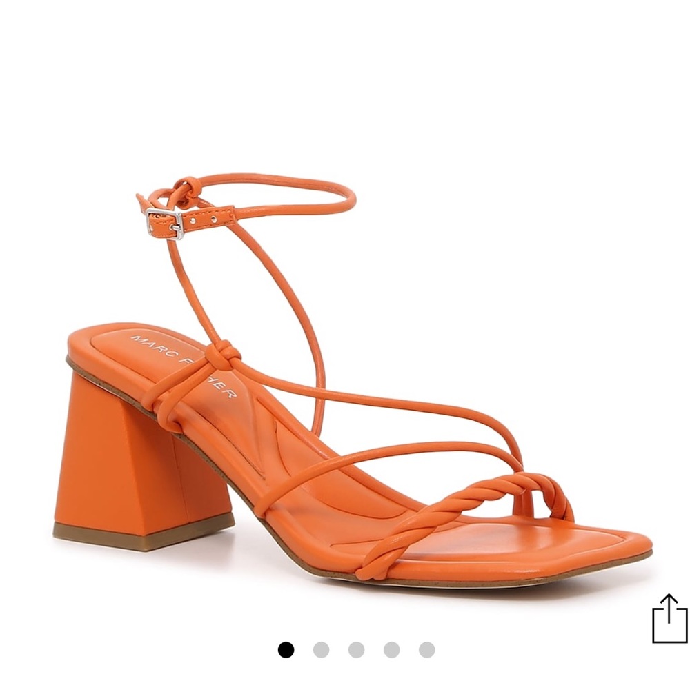 Marc fisher orange heel sandal